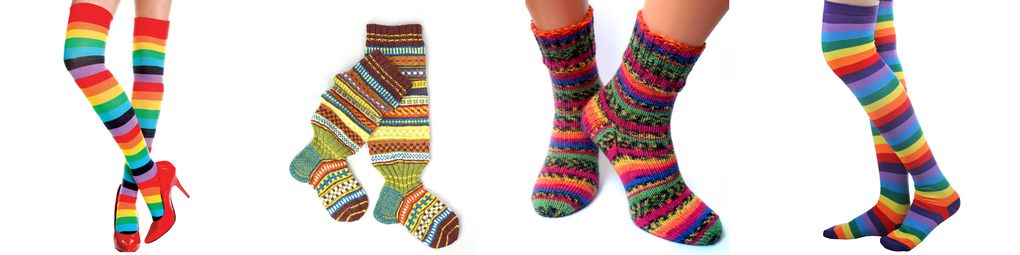 colorful knit sock
